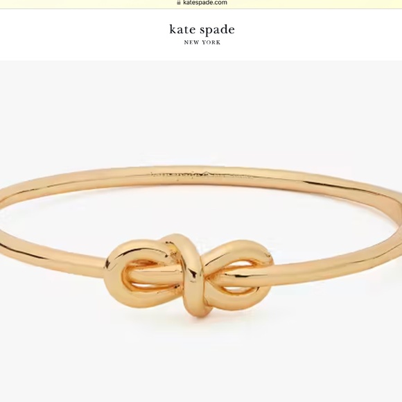 ♠️ Kate Spade-With A Twist Knot Hinged Bangle - Picture 3 of 9